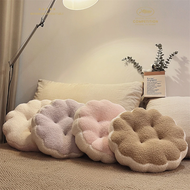 

Cute Macaron Color Cushion Pillow Sofa Bed Sleeping Office Chair Cushion Soft Thick Bay Window Tatami Living Room Floor Mat