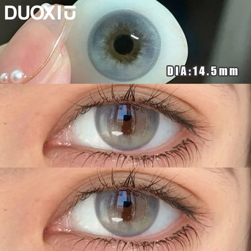 Duoxiu Kontaktlinsen 2 Stück blau grün Kontaktlinsen Farbe Permanent Make-up Maschine ändern Pupille und Augen Farbe Mode Linsen