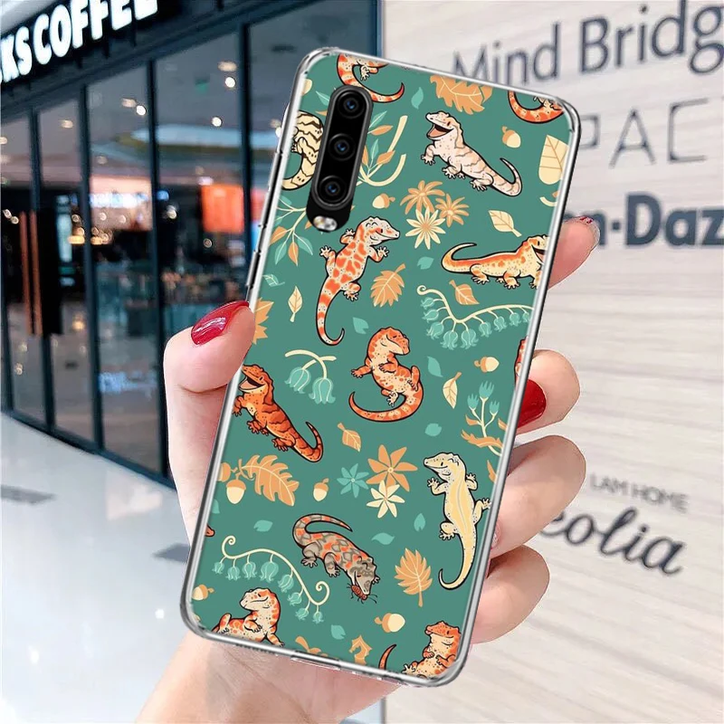 Lizards Geckos Soft Phone Case for Huawei P30 P40 P50 P20 P10 Lite Mate 20 10 Pro P Smart Z Y5 Y6 2019 Print Custom Cover