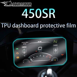 Adecuado para CFMOTO 450SR 22 motocicleta transparente TPU instrumento de solidificación hidráulica película espejo retrovisor película de lámpara