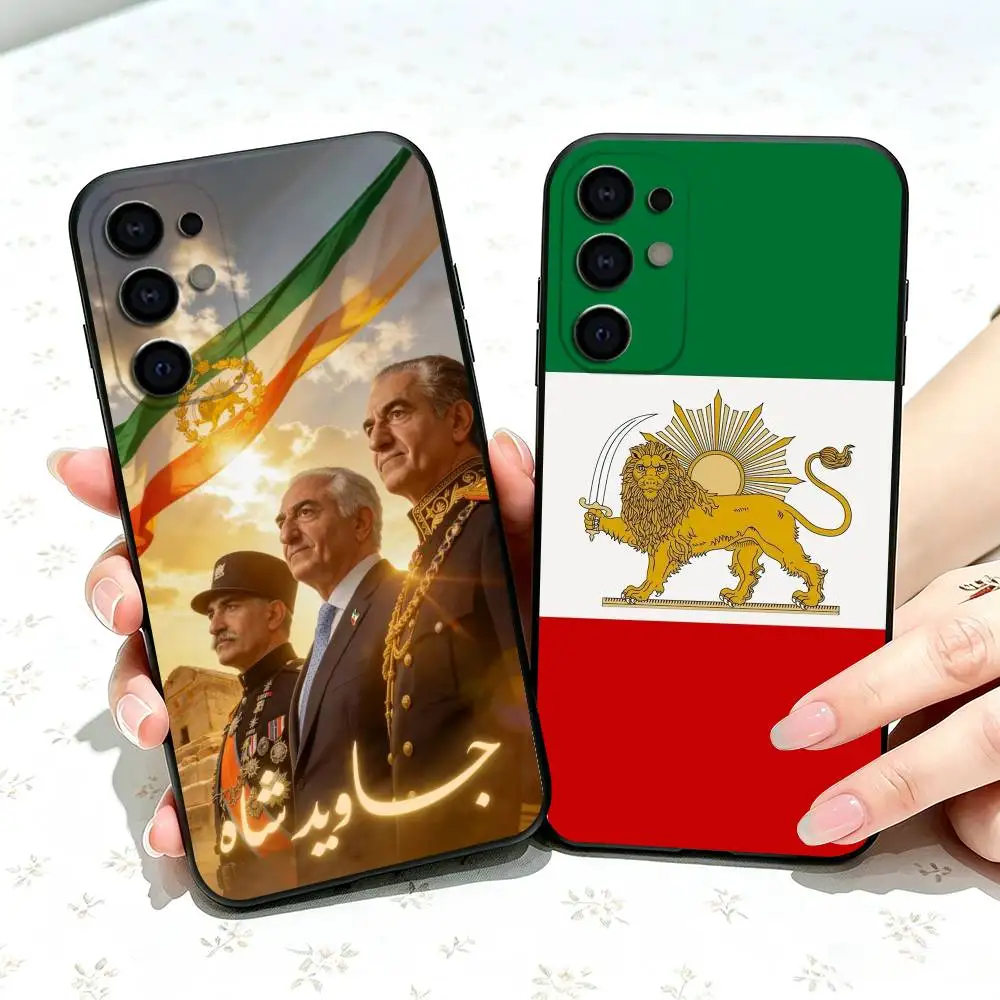 Lion Flag of Iran Lion and Sun  gift Phone Case For Samsung S25,S24,S21,S22,S23,S30,Ultra,S20,Plus,Fe,Lite,Note,10,Black Cover