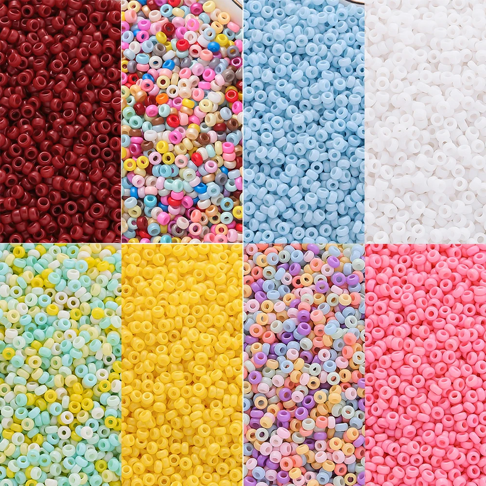 

800pcs/Lots 2.5mm Glass Seed Beads Mixed Color Spacer Loose Beads Assortments for DIY Necklace Bracelet Jewelry Making Findings