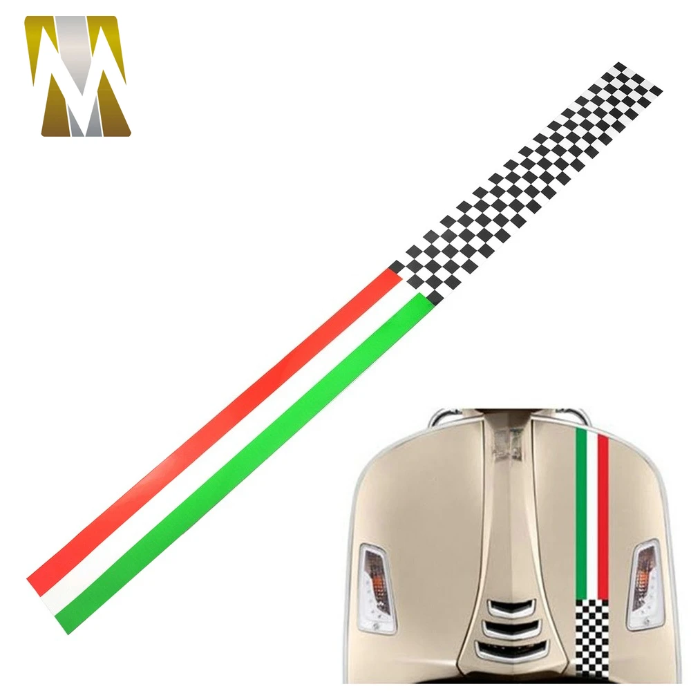 

For Vespa Sprint PRIMAVERA GTS GTV LX LT PX Reflective Body Decal Motorcycle Stickers Italy Flag Tie Buckle Decals Accessories