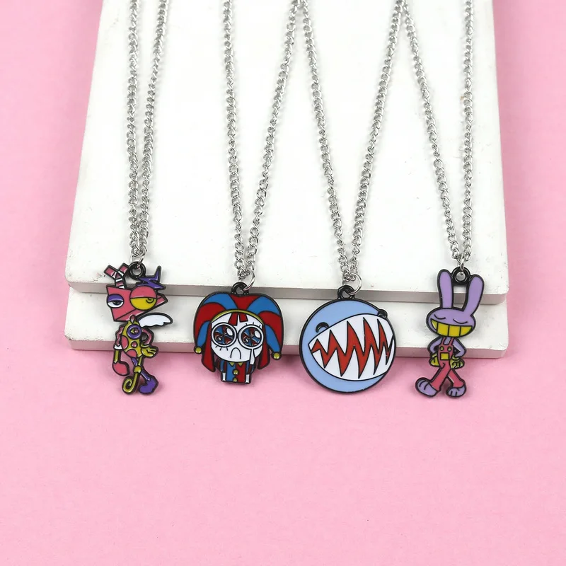 Erstaunliche Zirkus-Anime-Accessoires: Pomni-Figur, Legierungs-Halskette, Sammlerstück Jax-Anhänger, Sammlerstück Kinger-Taschen-Accessoire, Spielzeug, Geschenke – Detail 4