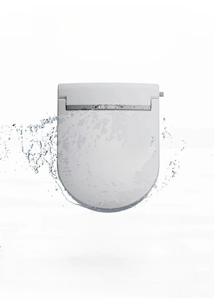 Ultra thin intelligent toilet seat with automatic cleaning lid and heating belt remote control