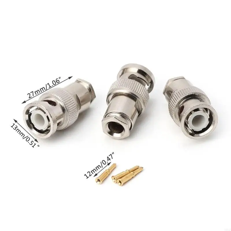 

A9LF 10PCS RG58 BNC Male Plug For CCTV Security Coax Coupler Video BNC Connector
