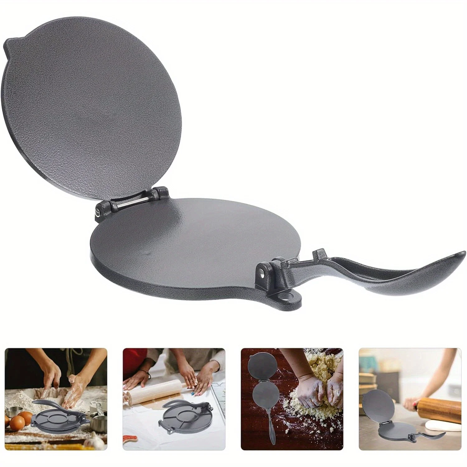 1pc, multifunctional manual corn cake press - perfect for corn cakes, pancakes, etc. - durable aluminum material, kitchen tool,