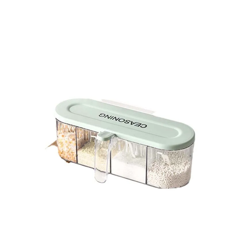 

on-punching, multi-grid seasoning box, creative kitchen good dust-proof, moisture-proof seasoning box, countertop seasoning jar