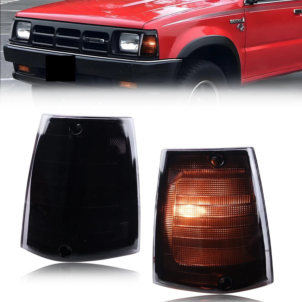2PCS For 1987-1993 Mazda B2000 B2200 B2600 Front Corner Light Turn Signal Light Side Marker Light Parking Light W/Halogen Lamp