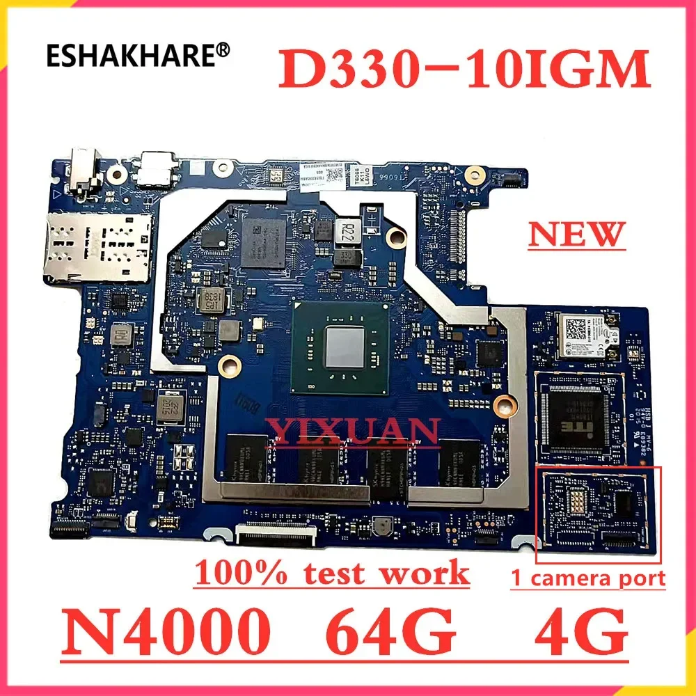 For Lenovo ideapad D330-10IGM Laptop Motherboard 81H3 CPU:N4000 RAM:4G SSD:64G HSB J MV-6 E89382 5B20R54684 D335-10IGM Test Ok