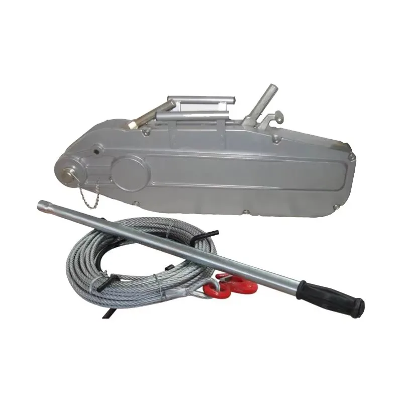 0.8 ton 20 m Easy carry light wire rope manual pulling machine cable puller winch