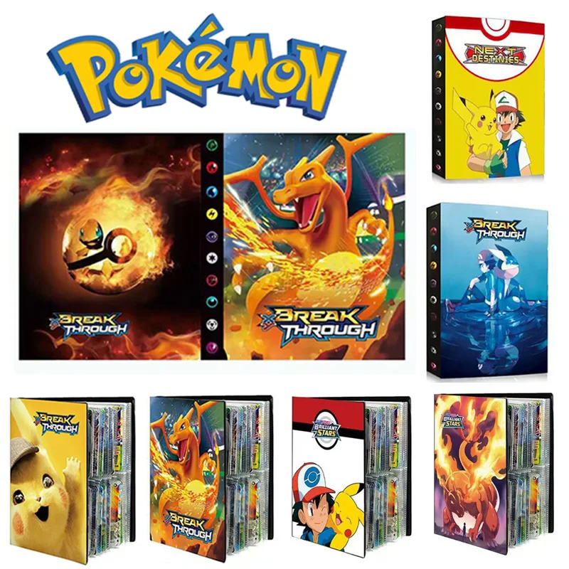 240pcs Styles Pokemon Card Book Anime Charizard Game Card Folder Cartoon Pokemon Map Collection Cards Album Book Children Gifts