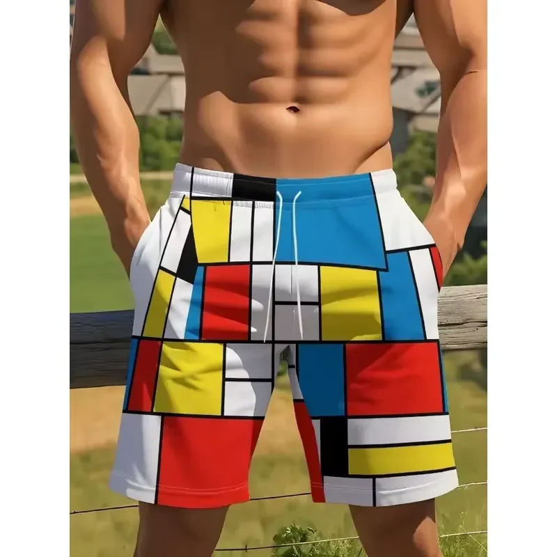 Casual Cool Shorts 2026 Summer Hot Selling Grid Style Printed Fashion Casual Personalized Shorts Adult and Children Quick