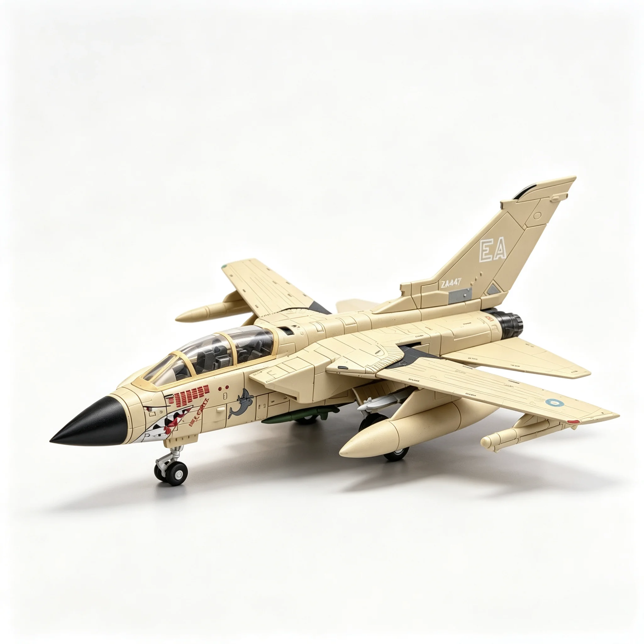 ABS Panavia Tornado Multi-Role Fighter 1:72 Scale Desert Camo Simulation Aircraft Snap Assembly Kit Miniature Airplane Model Hob