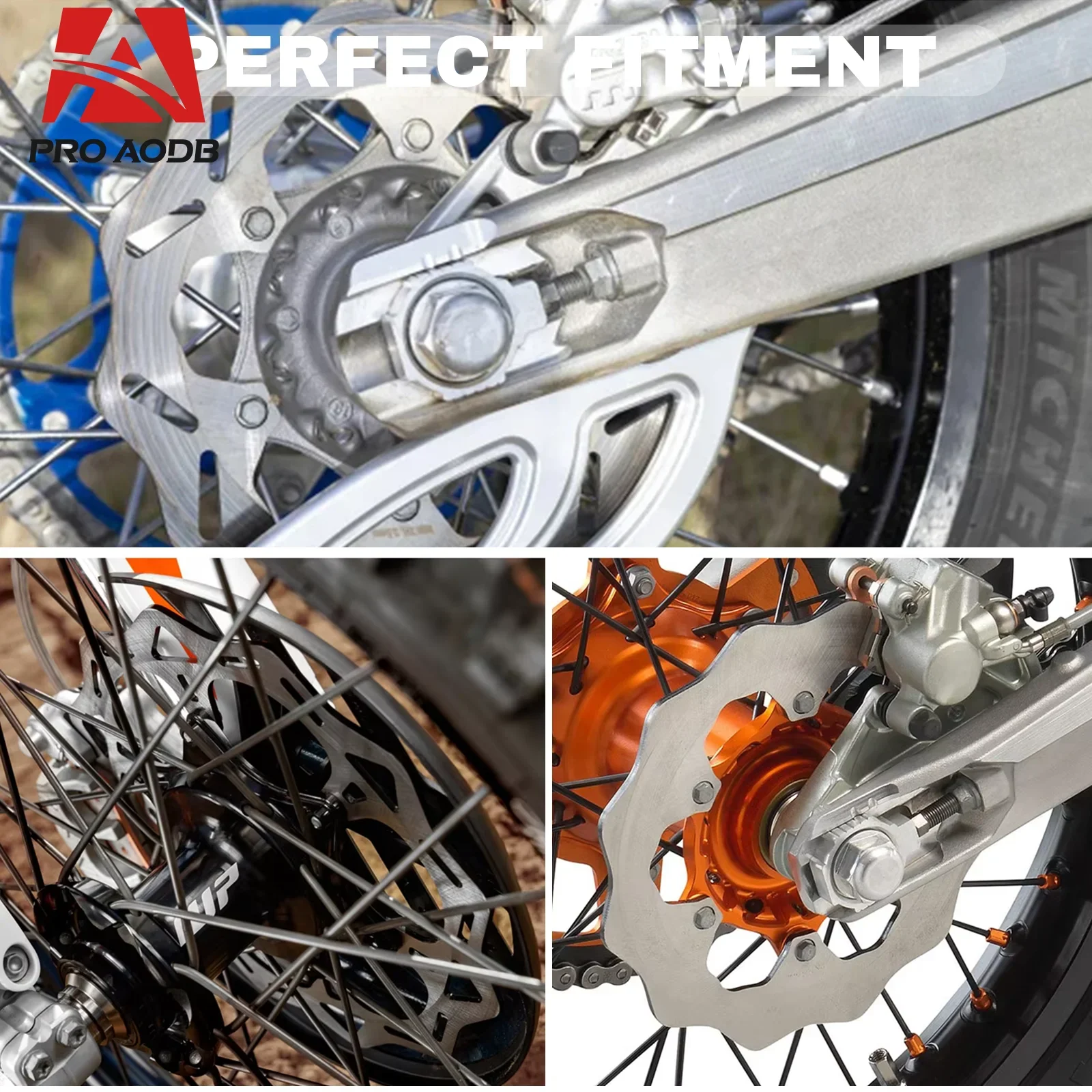 260MM 220MM Motorcycle Front Rear Brake Disc Rotor Set For KTM Husqvarna SX SXF EXC EXCF XC XCF XCW TPI FE TE FC TC TX FX - view 2