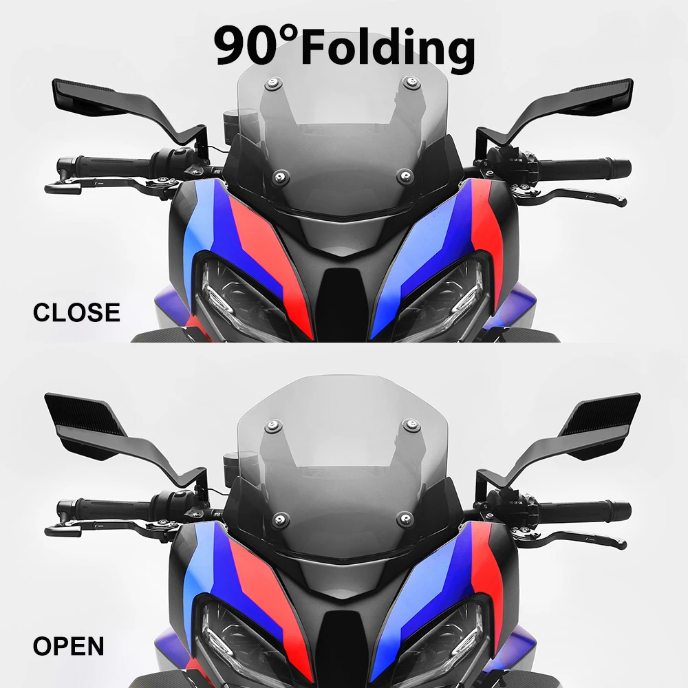 

For BMW S1000R S1000XR M1000R M1000XR 2023 2024 2025 Motorcycle Rearview Mirror Wing Aerodynamic Aluminum Stealth Max Mirrors