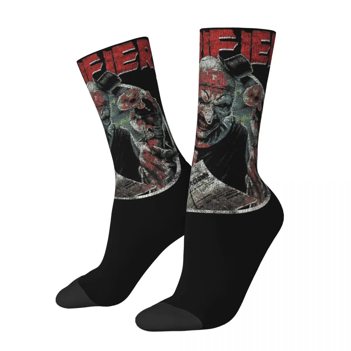 

Terrifier Horror Movie Design Theme Crew Socks Merch for Male Cozy Sock