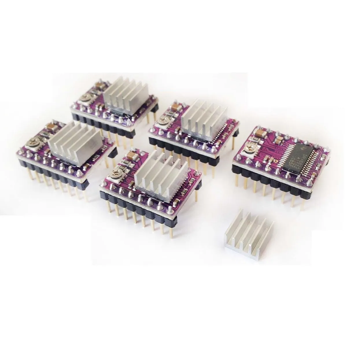 

5pcs Stepper Motor Driver Module 4-Layer Pcb Adjustable Current Speed Control For 3D Printer Reprap A4988 Stepping
