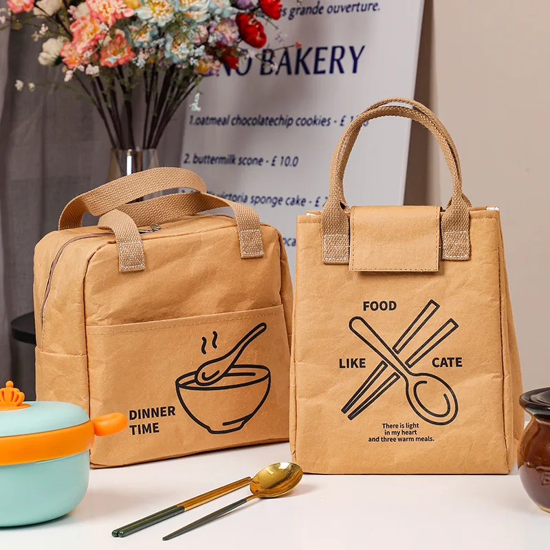 

Eco-Friendly Insulated Lunch Bag, Leakproof Reusable Thermal Food Delivery Handle Bag, Waterproof Tote for Work Picnic Travel