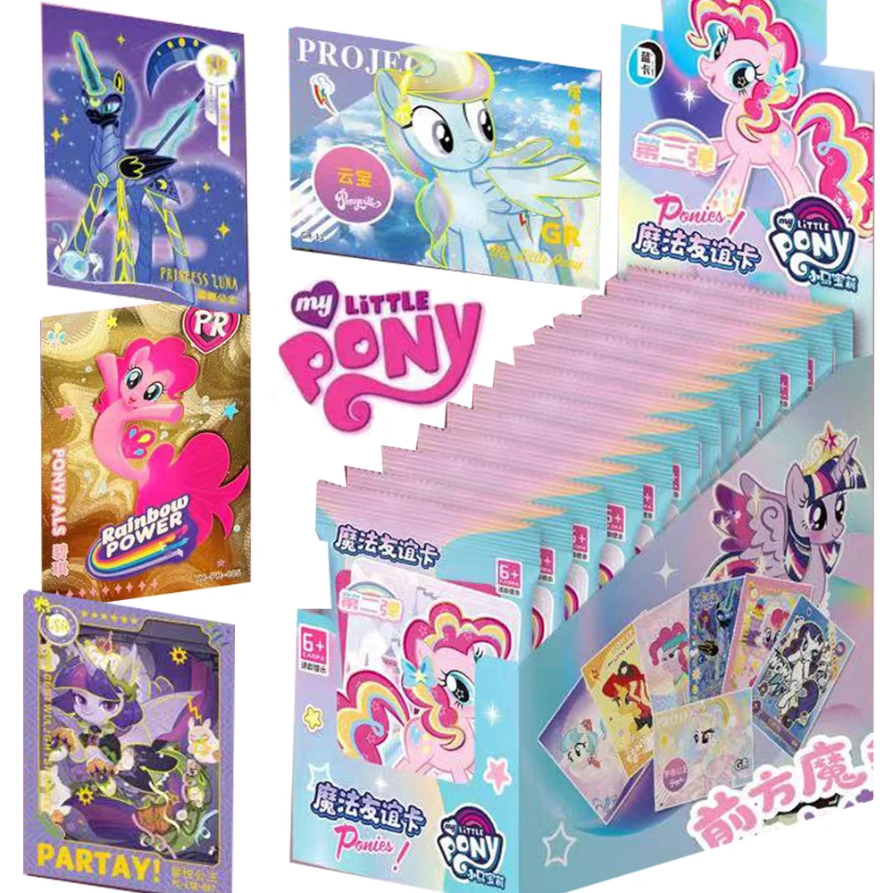 

Genuine My Little Pony Card Game Collection Fantastic Adventure of Animated Characters Unique Colors Cards Birthday Gift for Kid