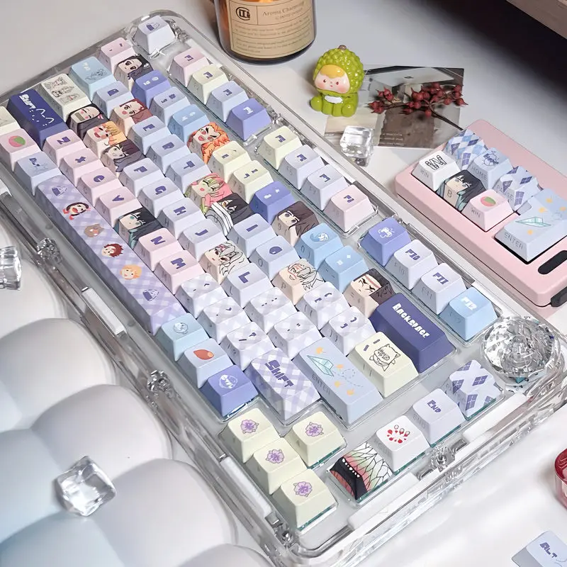 Demon Layer Theme Keycap 130 Keys Cherry Height Anime Peripheral Mechanical Keyboard Keycaps Pbt Five Side Sublimation Cutegifts
