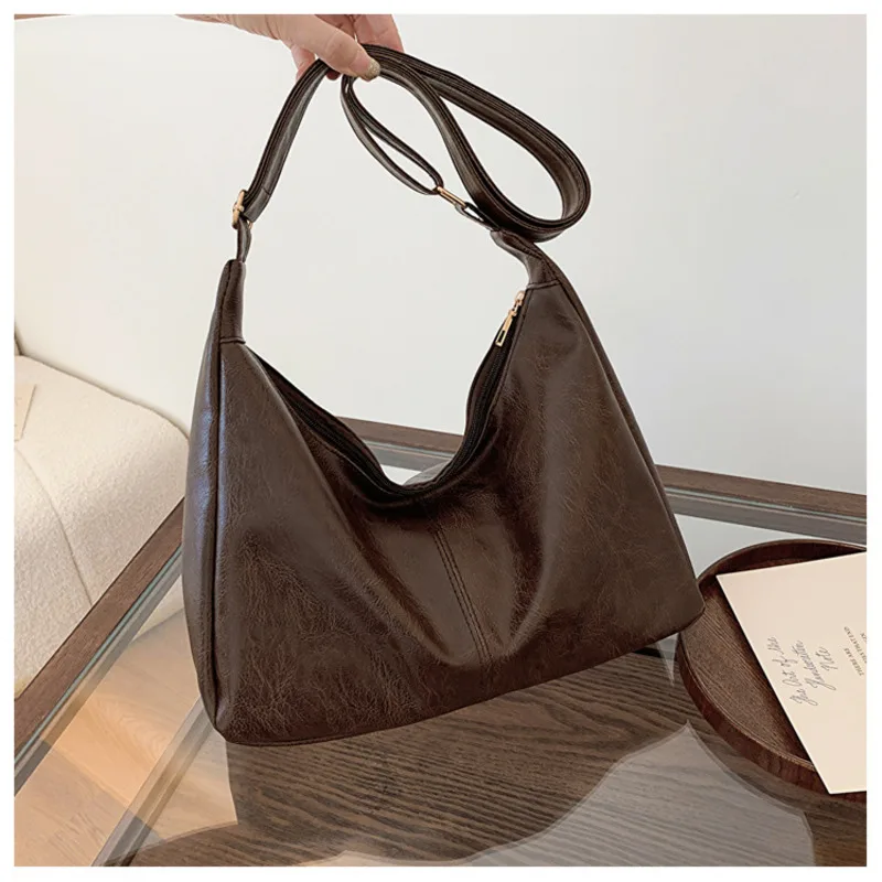 Autumn/winter Vintage Large Capacity Bag For Women New Style Student Classroom Commuter Tote Bag Casual Versatile Crossbody Bag