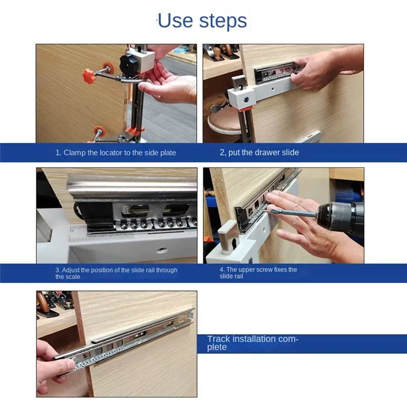 

T99C-Magnetic Arm Drawer Slide Clamp With Wrench Clamp Engraved Dual Scale Markings 1Pc Multifunctional Woodworking Tools