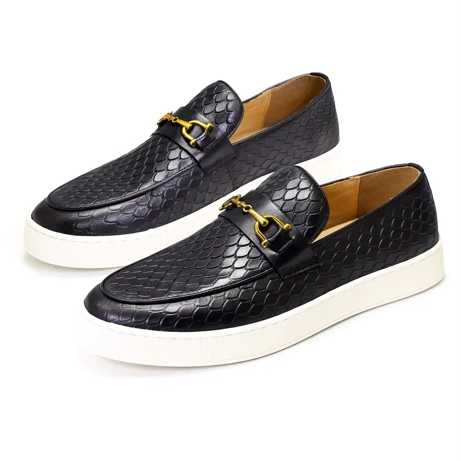 handmade Genuine Leather Men Casual loafers Luxury Brand 2024 Mens shoes Moccasins Breathable Slip on flats Plus Size 38-50