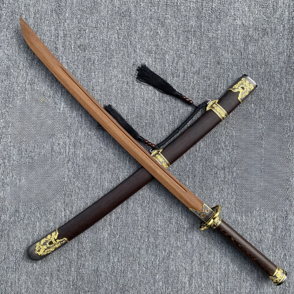 

Rosewood Knife with Sheath, Solid Wood, Practice, Props