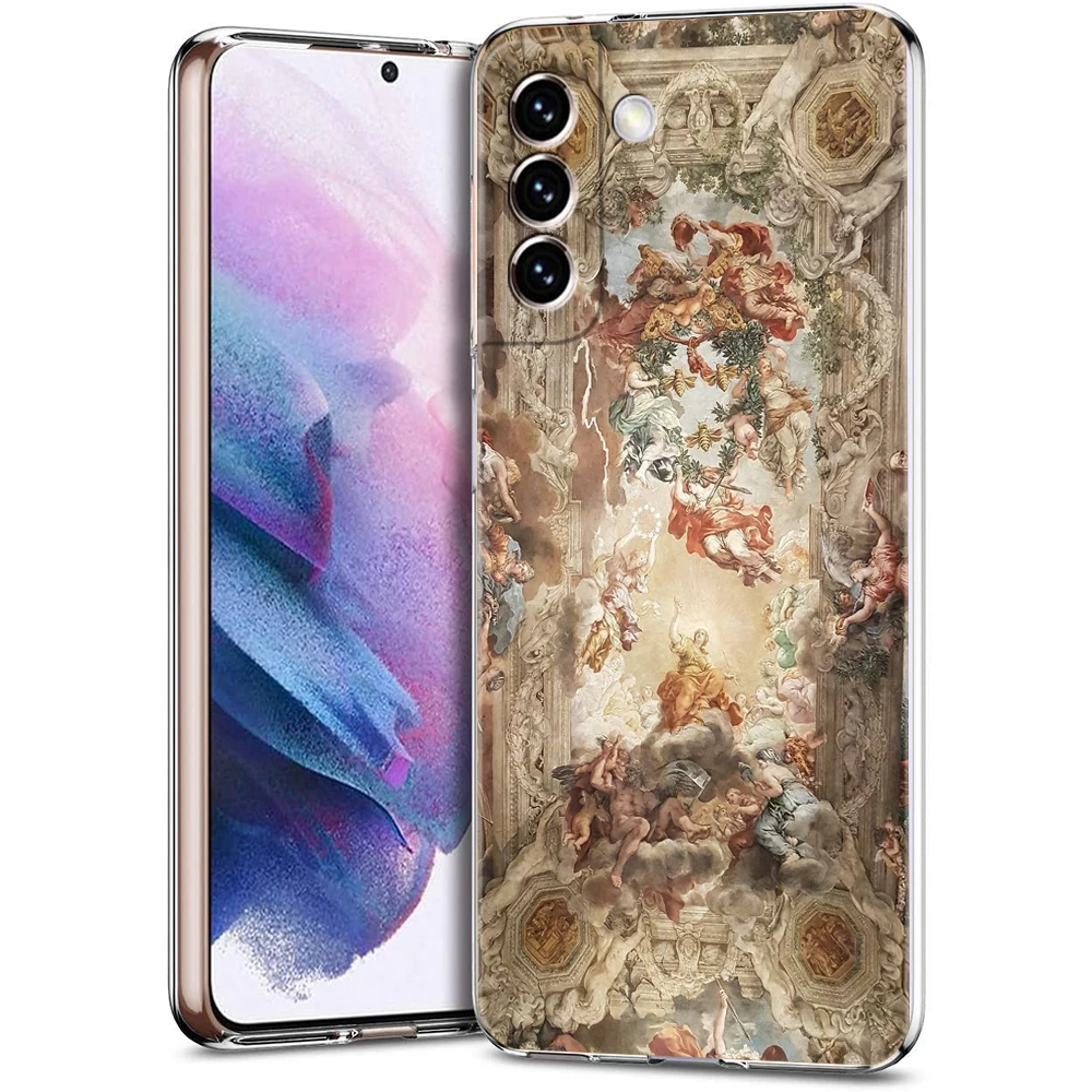 Coque de téléphone d'art esthétique classique pour Samsung Galaxy, coque transparente, S23, S20 FE, S22, S21 Ultra, M21, M22, M32, S10, S10E, S9, S8 Plus