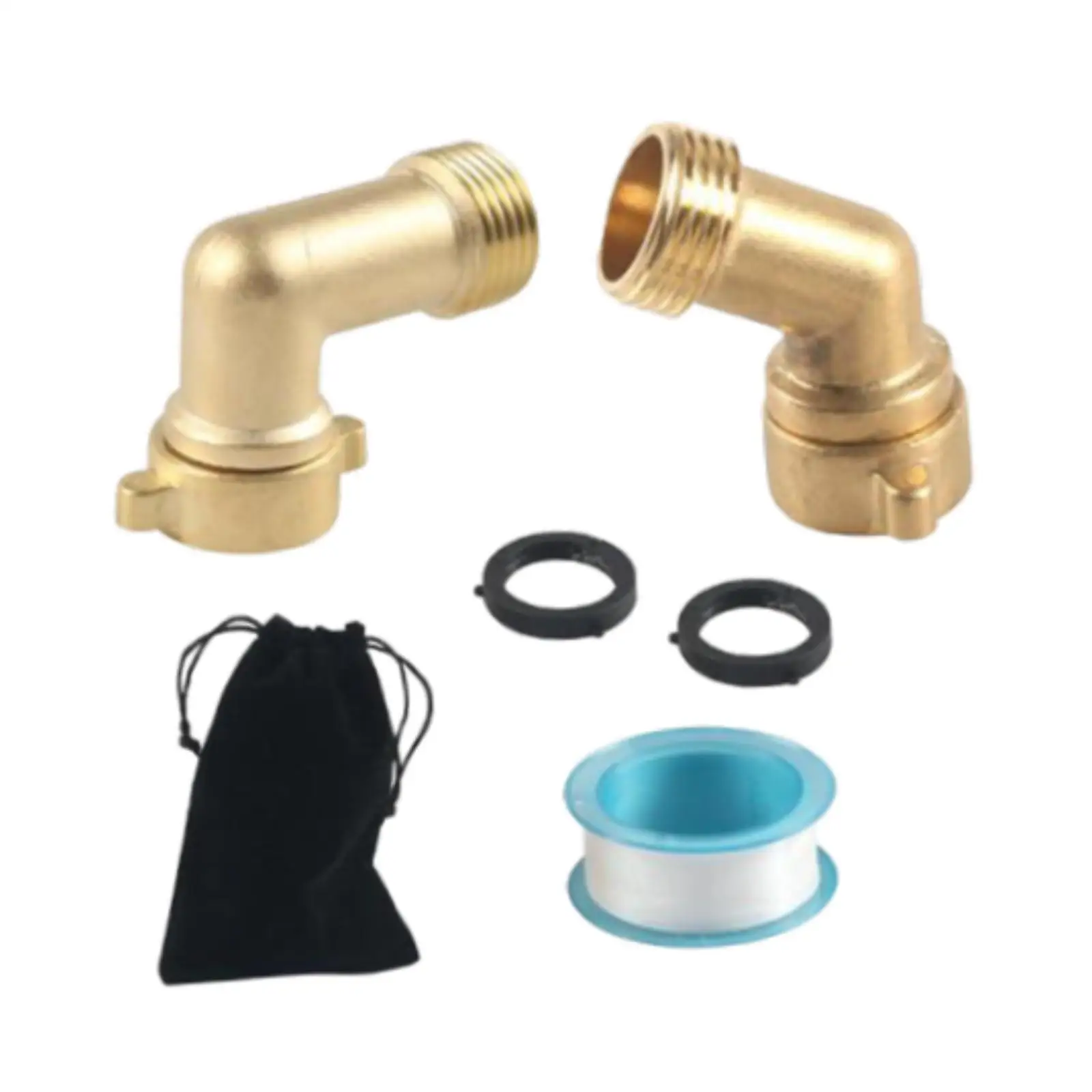 Garden Hose Elbow Connector Hose Pipe Adapter Premium 45 Degree 90 Degree Brass Hose Elbow Garden Hose Quick Connect Fittings