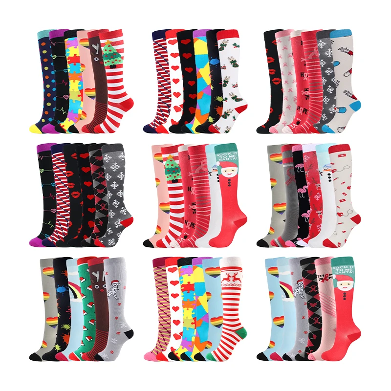 

5/6/7 Compression Stocking Socks Varicose Socks Funny Men Running Diabetic Men Christmas Halloween Gifts Free Shipping Wholesale