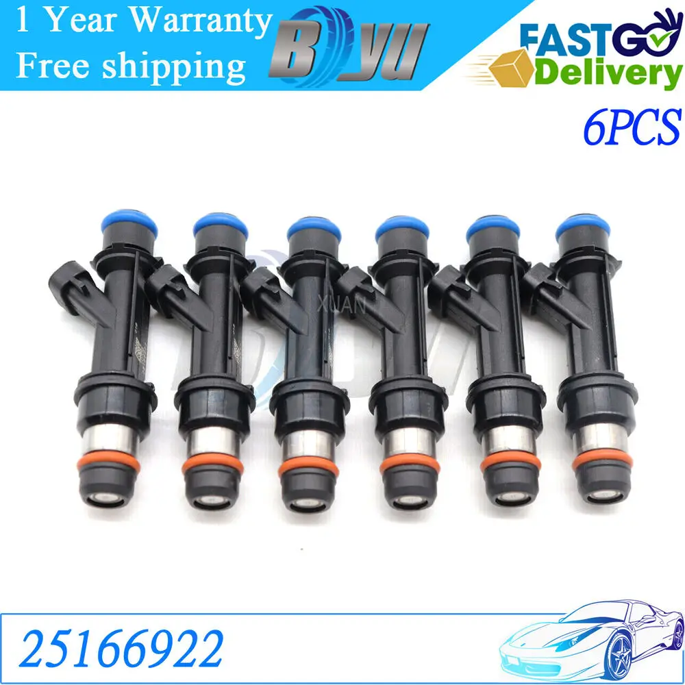 

6X New Fuel Injectors For Isuzu Rodeo Honda Passport Acura 3.2L 3.5L V6 25166922