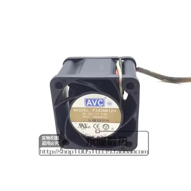 Original F3828B12H 38 * 38 * 28MM 3.8CM 12V 0.3A 3-wire shutdown alarm server Cooling fan