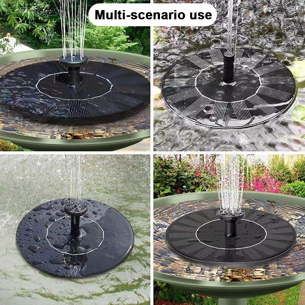 

1W Free Standing Floating Birdbath Water Pumps Lift 35-50CM Solar Powered Floating Fountain Pump for Garden Ponds Pool Fish Tank