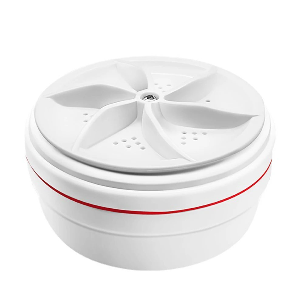 Portable Mini Washing Machine USB Powered Mini Turbo Washer Rotating Ultrasonic Turbo Washer for Underwear Socks for Home Travel