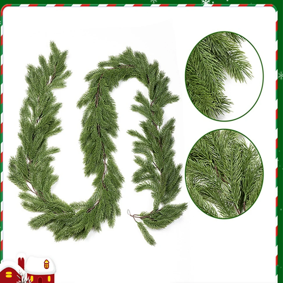 نباتات خضراء اصطناعية شجرة عيد الميلاد إكليل إكليل ديكور غرفة المنزل في الهواء الطلق ساحة طويلة أشجار الصنوبر الروطان معلقة ملحق قوس