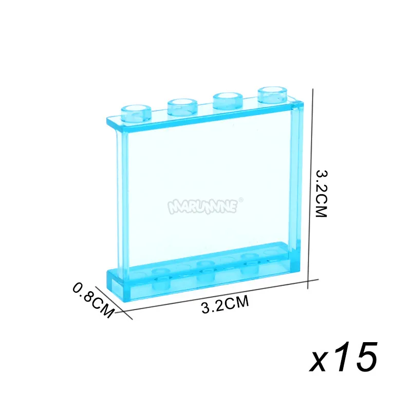 MARUMINE MOC Baustein Teil Fenster Glas Haus Transparente Wandpaneel 87552 87544 60581 87543 59349 Kreatives Ziegelzubehör