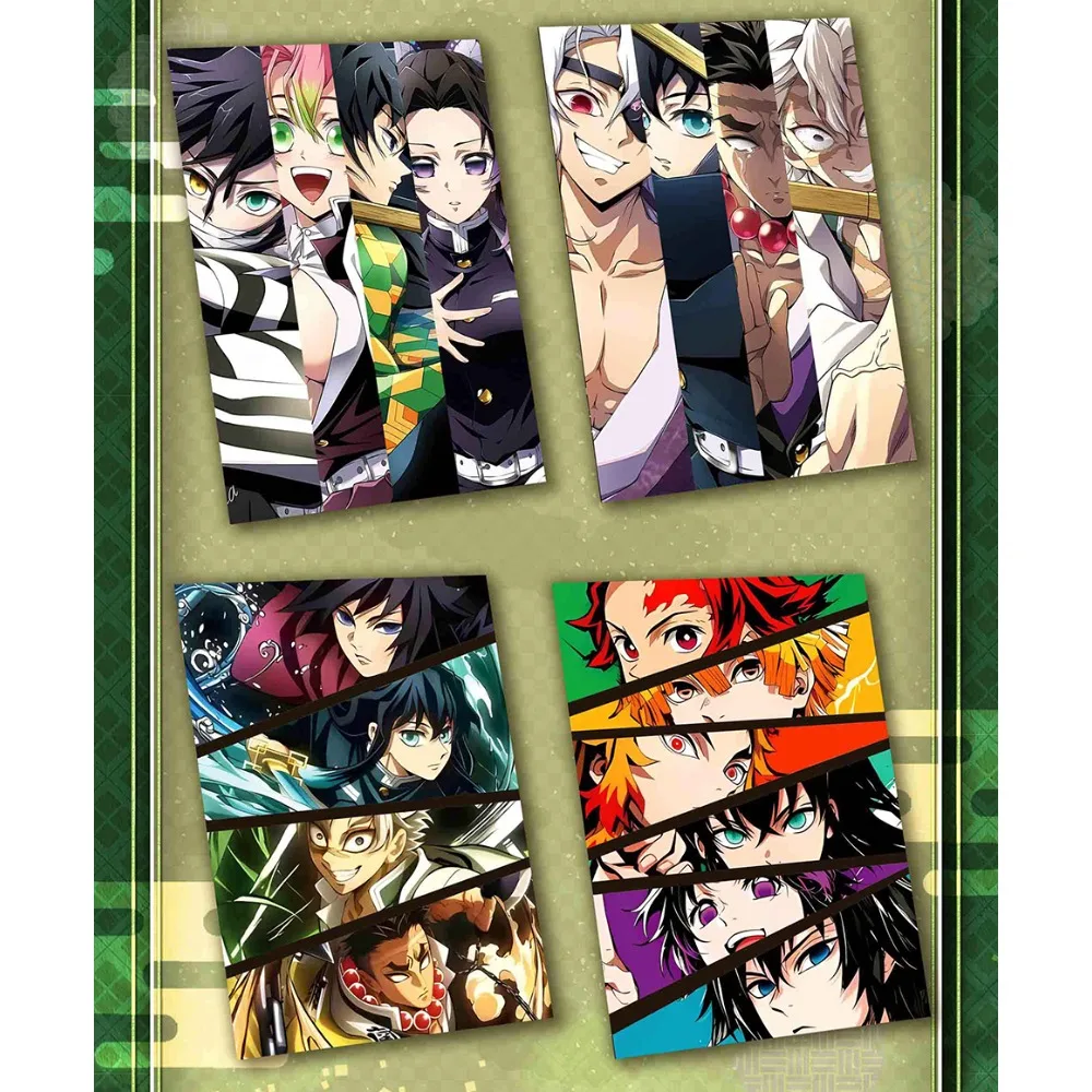 بطاقة مجموعة قاتل الشياطين للمغامرة اليابانية أنيمي الطرفية الدافئة CP موضوع بطاقة شخصية إبداعية ألعاب طاولة عائلية من الطوب #3