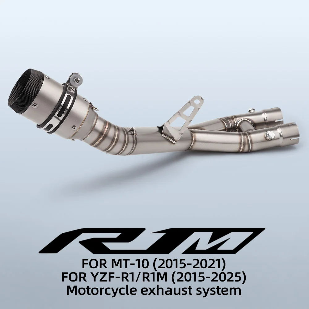 

Slip On For MT10 2015-2021 R1 R1M 2015-2025 Motorcycle Exhaust Escape System Connect the original muffler Middle Pipe