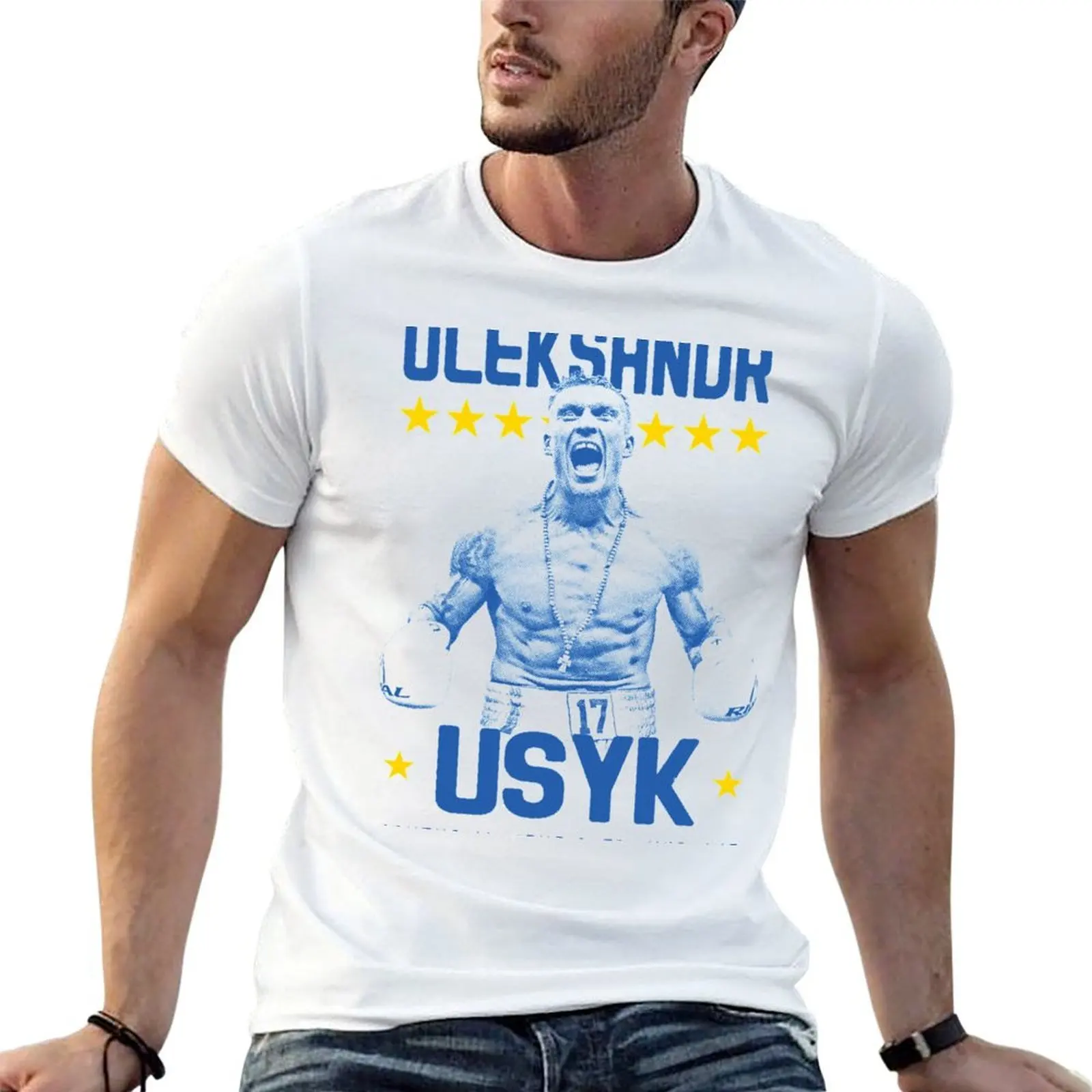 

Oleksandr The Cat Usyk vintage boxing poster T-Shirt man t shirts graphic t shirts designer cotton t shirts man 100% T-shirt