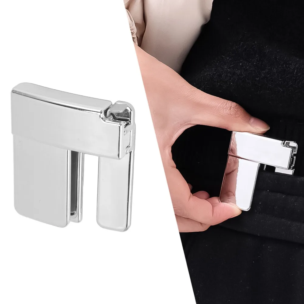 Reusable Black/Silver Belt Buckle ABS 5.8*5.1*1.35CM Pant Waist Clip Waist Adjuster Travel Use