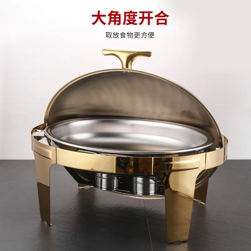 الفولاذ المقاوم للصدأ على شكل بيضة مطعم موقد تجاري، كامل الوجه فندق بوفيه موقد الكحول التدفئة الإفطار بوفيه موقد #1