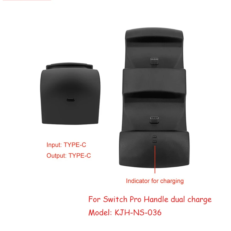 ل التبديل برو تحكم شاحن قفص الاتهام المزدوج USB شحن حامل محطة مهد فورسويتش برو امدادات الطاقة اكسسوارات