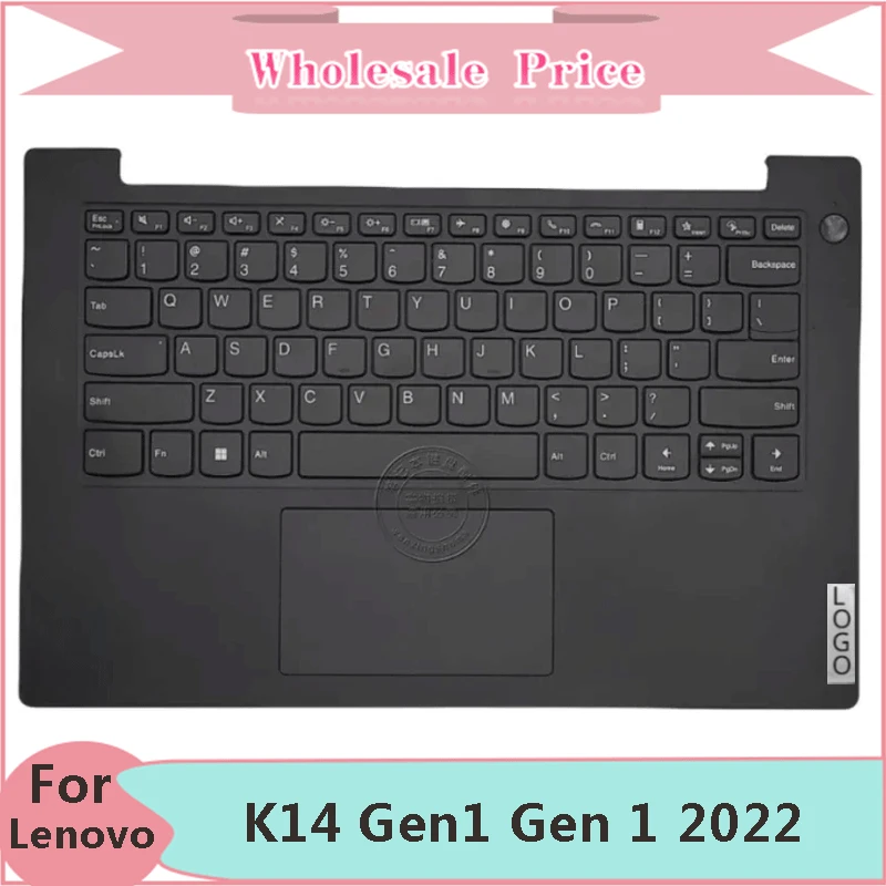 

New Original For Lenovo K14 Gen1 Gen 1 2022 Laptop Palmrest Case Keyboard US English Version Upper Cover