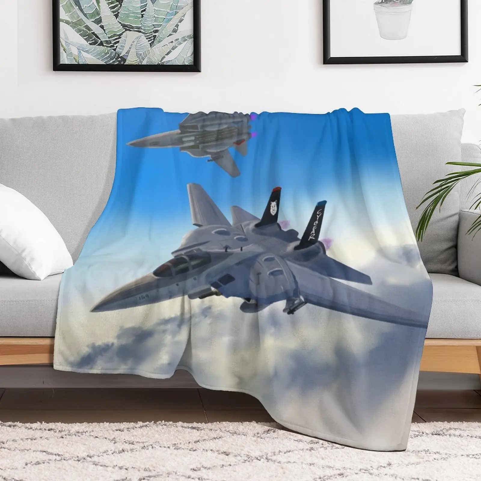 F-14 Tomcats Flying Through Sky Throw Blanket Fashion Sofas Thermals For Travel Extra Large Throw Blankets