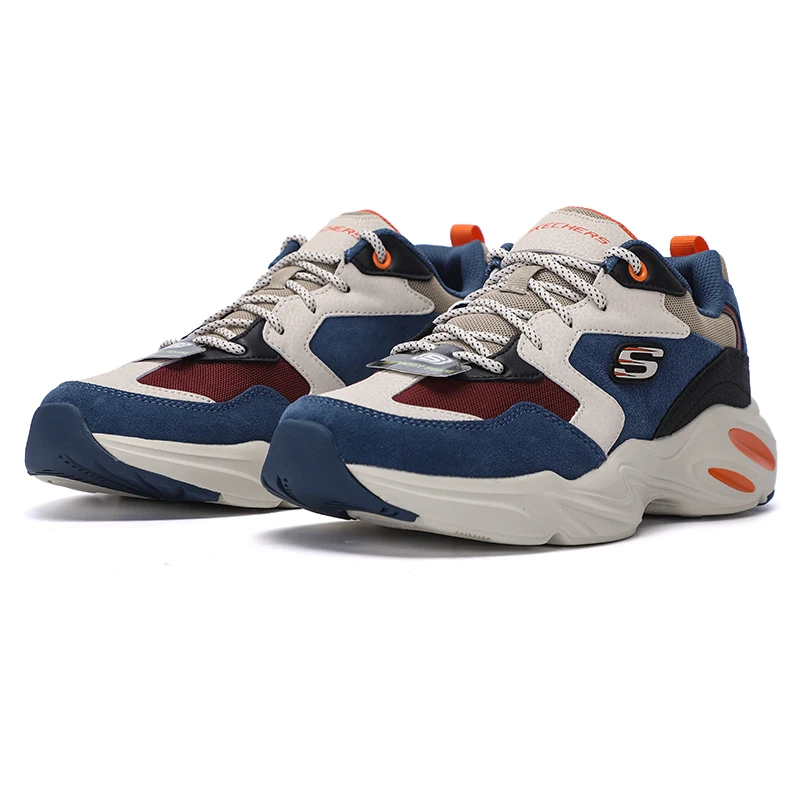Skechers Men's Sneakers, Fashionable Thick-Soled Dad Shoes, Wear-Resistant, Lightweight, Low-Top Casual Shoes 237236-Nvmt