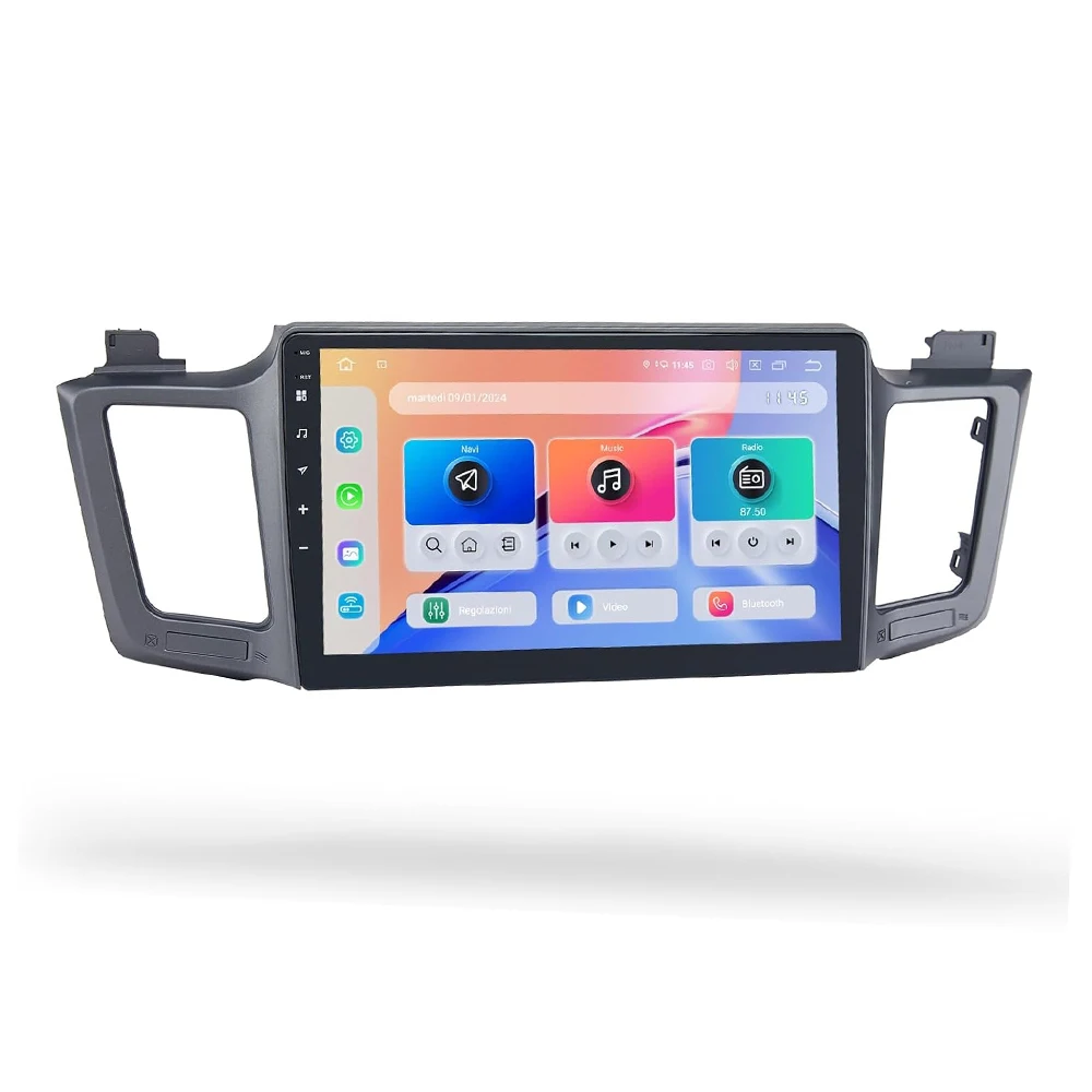 ملاحة سيارة Android 13 مقاس 10 بوصات مدمجة CarPlay + Android Auto/4+64G لـ 2013-2018 Toyota RAV4 (إصدار Qualcomm 8-core/4G) #1