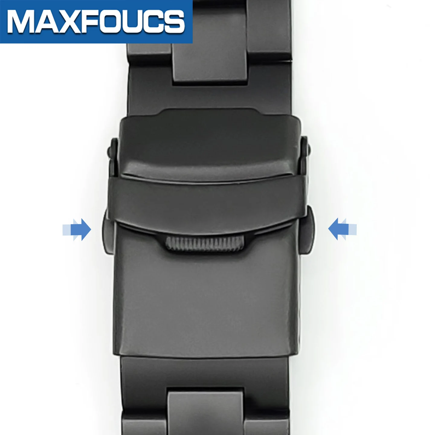Gebürstetes Uhrenarmband aus Edelstahl, passend für PRX-Uhrengehäuse, konvexe solide Endglieder, Doppelverschluss mit Druckknopf, Zubehör – Detail 6