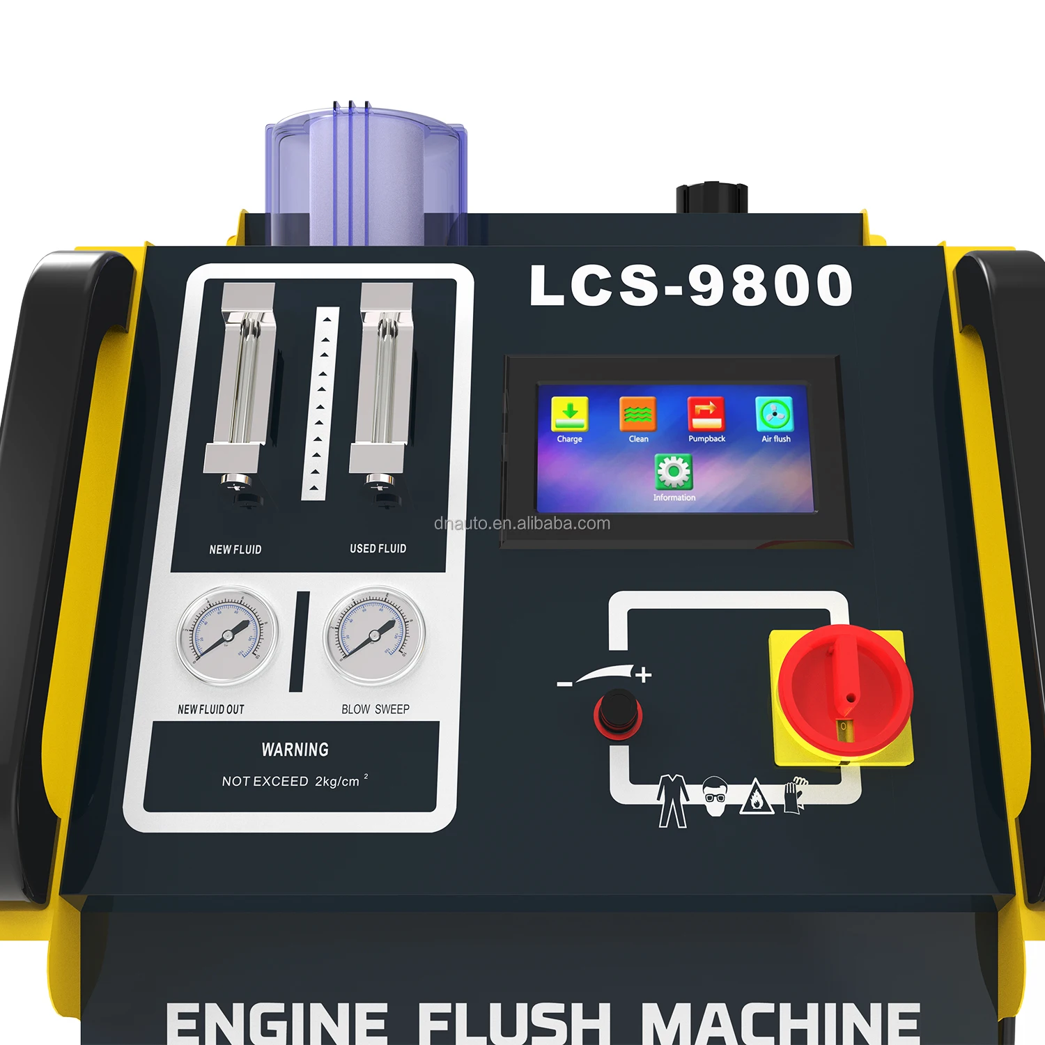 Engine Lubrication System Flush Machine with Oil Filling, Circulation Cleaning, Air Purge and Waste Oil Recovery